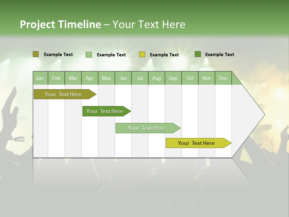 Menschenmenge Ereignis Nacht PowerPoint Template