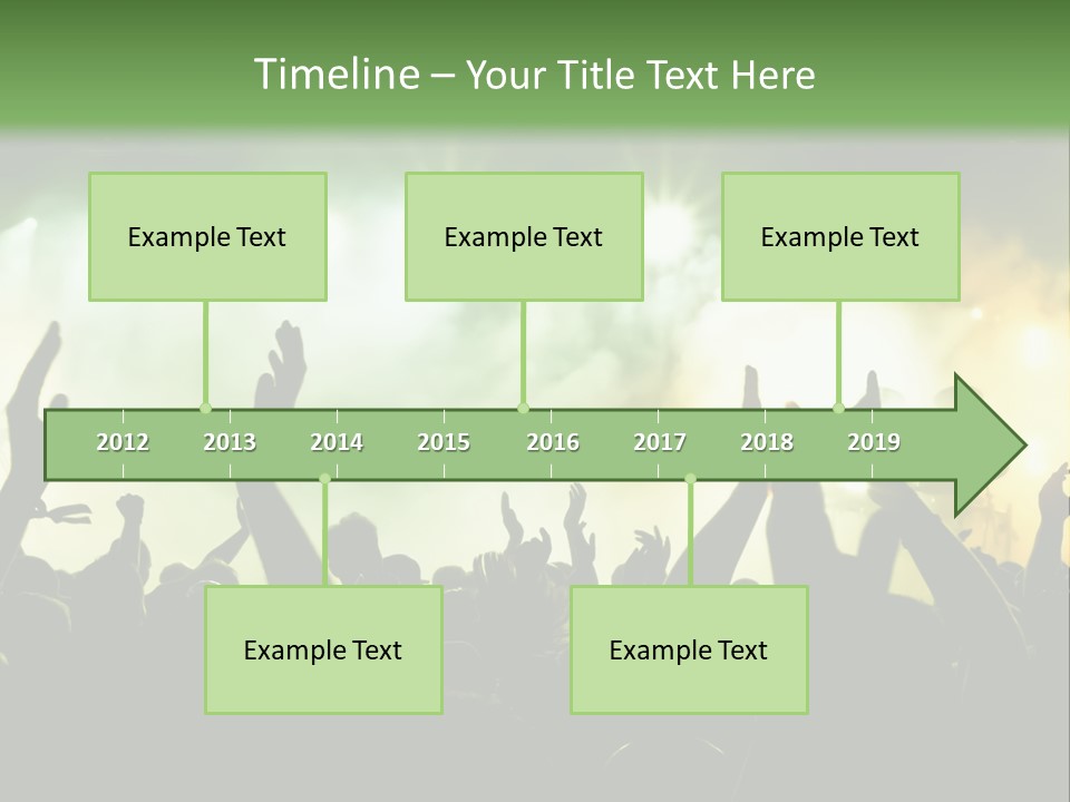 Menschenmenge Ereignis Nacht PowerPoint Template