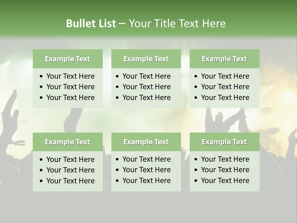 Menschenmenge Ereignis Nacht PowerPoint Template