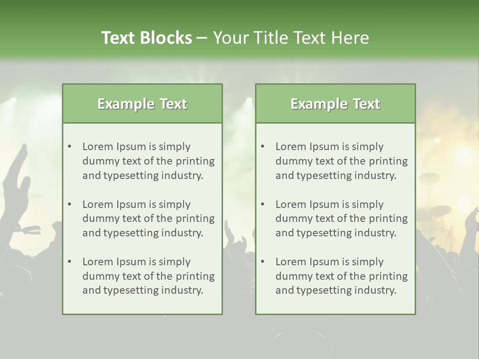 Menschenmenge Ereignis Nacht PowerPoint Template