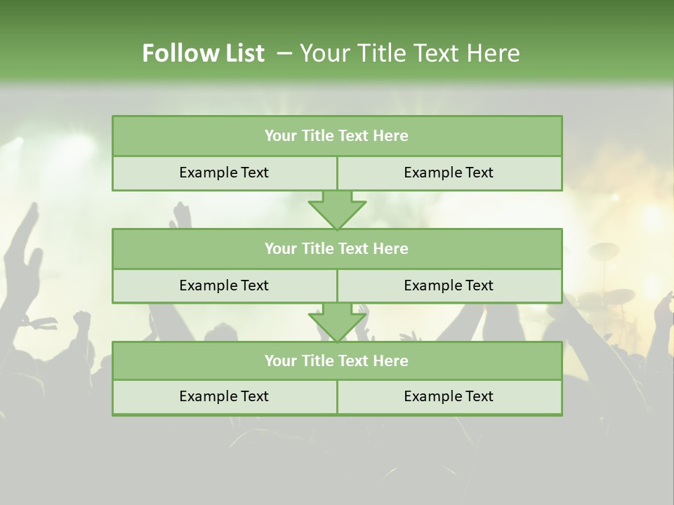 Menschenmenge Ereignis Nacht PowerPoint Template