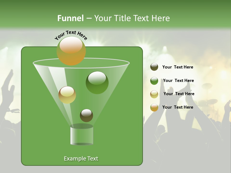 Menschenmenge Ereignis Nacht PowerPoint Template