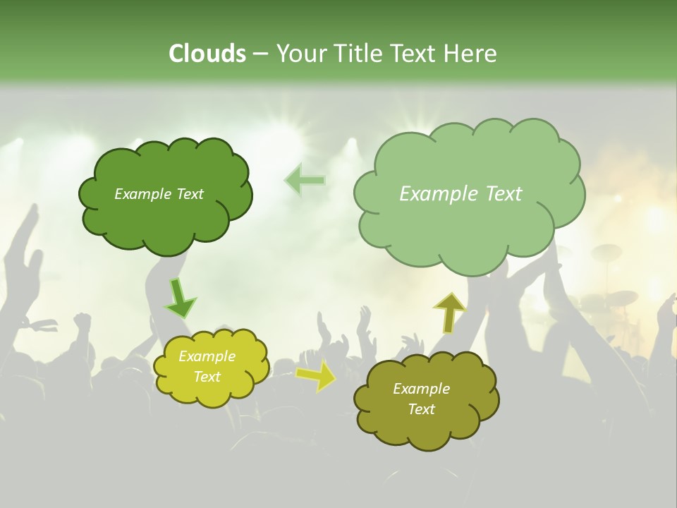 Menschenmenge Ereignis Nacht PowerPoint Template