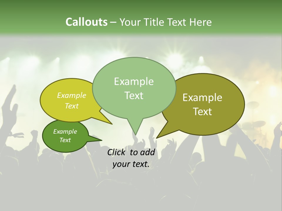 Menschenmenge Ereignis Nacht PowerPoint Template