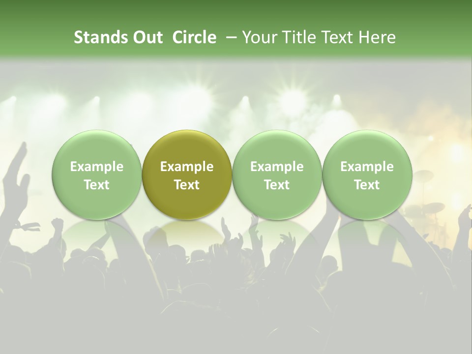 Menschenmenge Ereignis Nacht PowerPoint Template