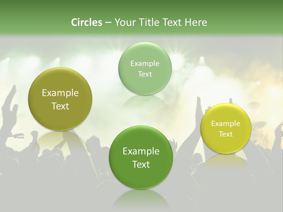 Menschenmenge Ereignis Nacht PowerPoint Template