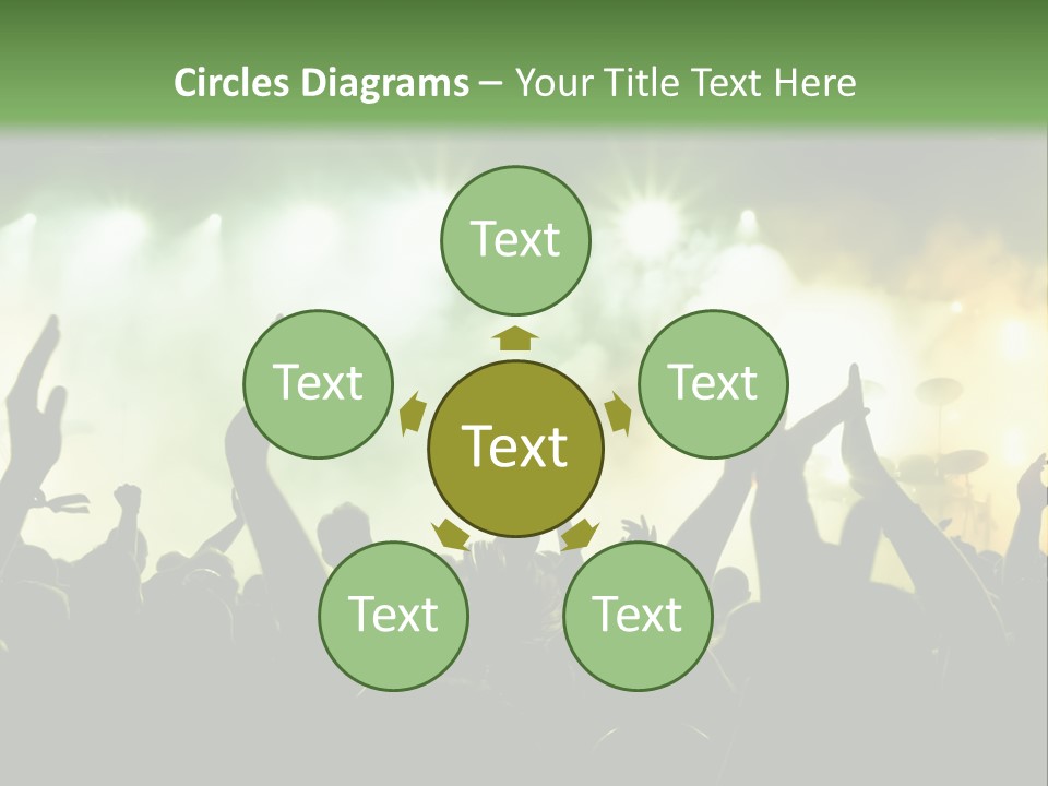 Menschenmenge Ereignis Nacht PowerPoint Template