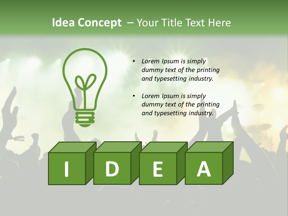 Menschenmenge Ereignis Nacht PowerPoint Template