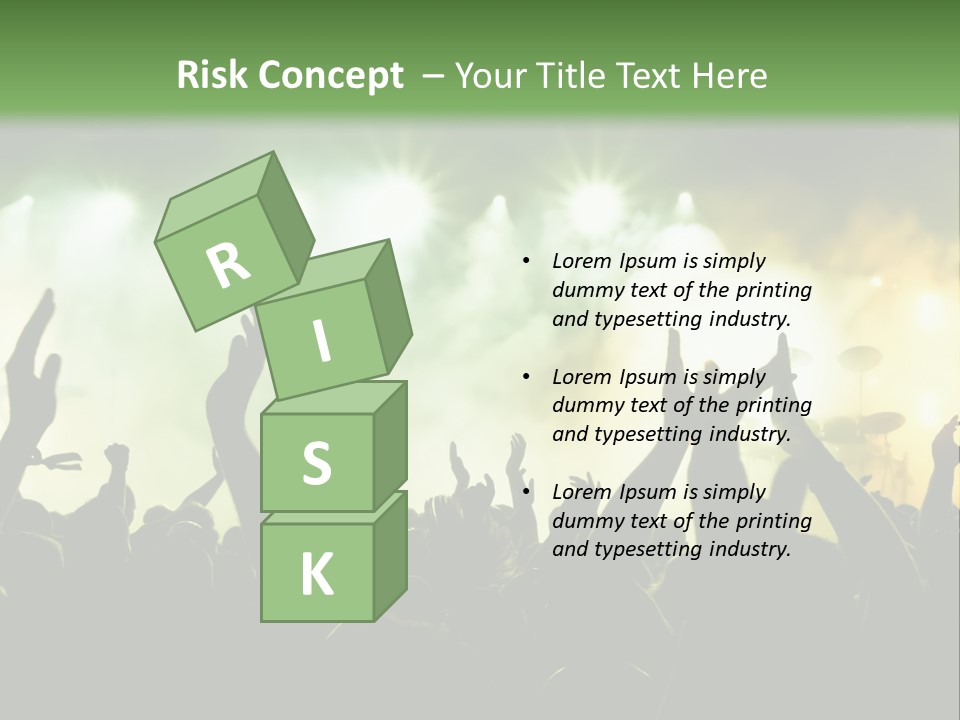 Menschenmenge Ereignis Nacht PowerPoint Template