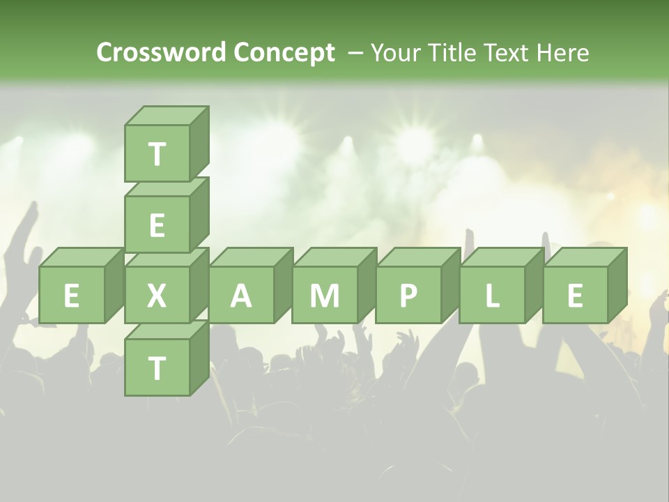 Menschenmenge Ereignis Nacht PowerPoint Template