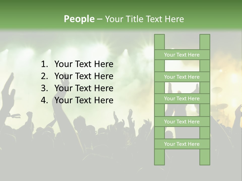 Menschenmenge Ereignis Nacht PowerPoint Template