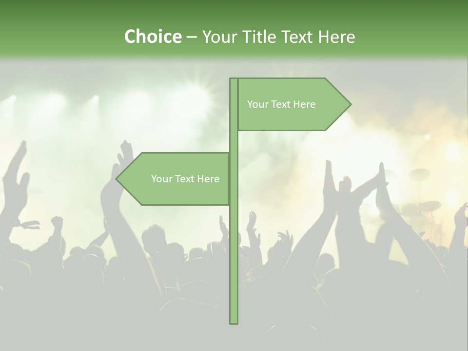 Menschenmenge Ereignis Nacht PowerPoint Template