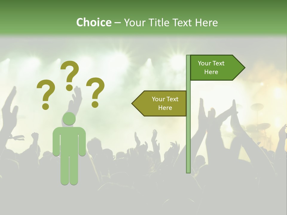 Menschenmenge Ereignis Nacht PowerPoint Template