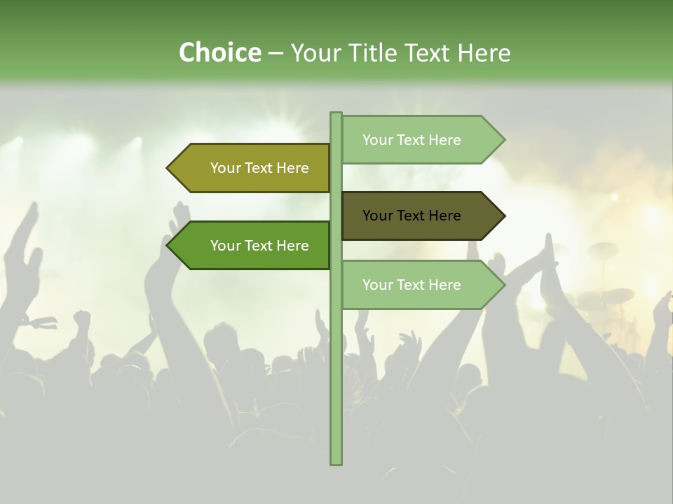 Menschenmenge Ereignis Nacht PowerPoint Template
