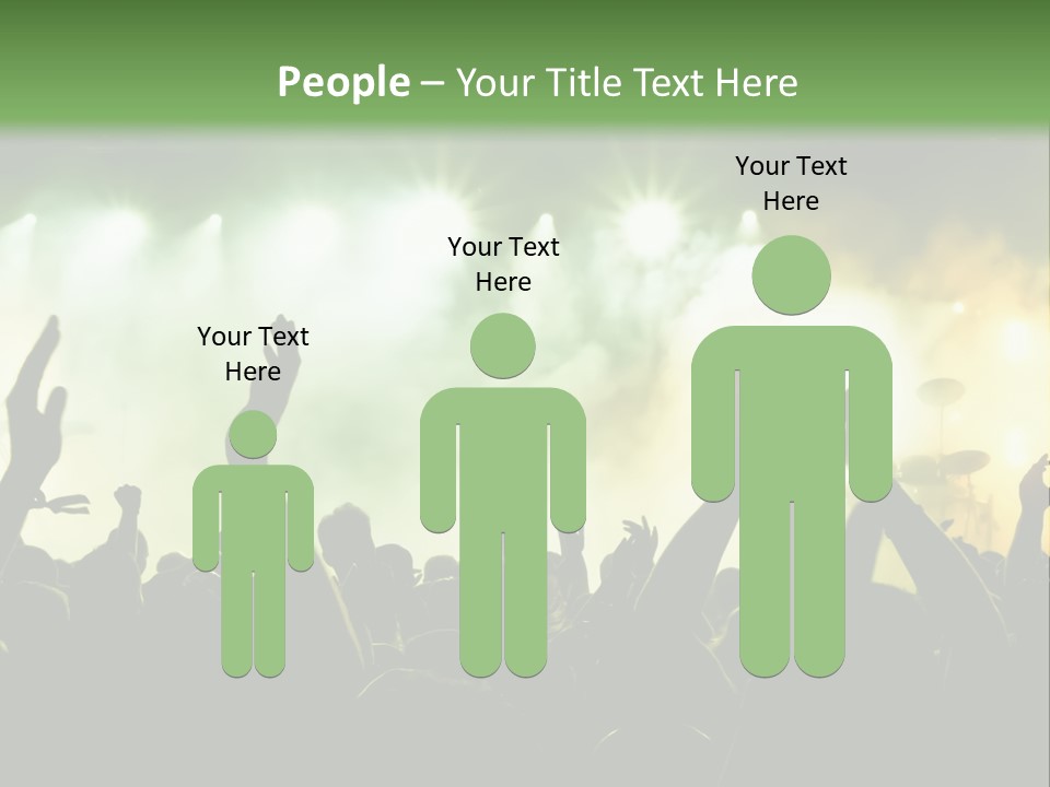 Menschenmenge Ereignis Nacht PowerPoint Template