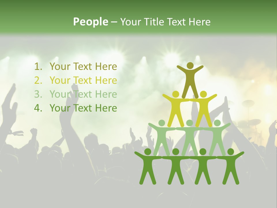 Menschenmenge Ereignis Nacht PowerPoint Template