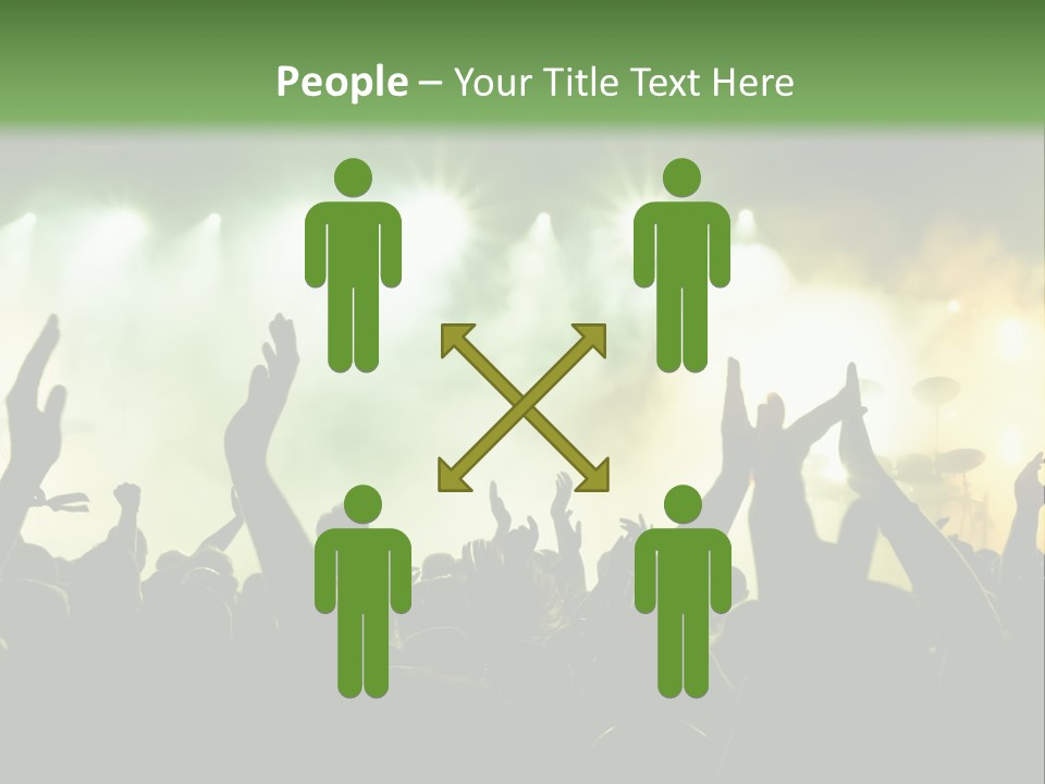 Menschenmenge Ereignis Nacht PowerPoint Template