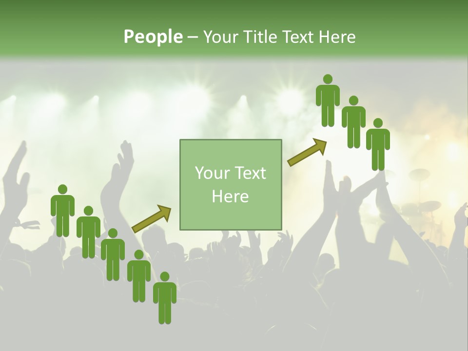 Menschenmenge Ereignis Nacht PowerPoint Template