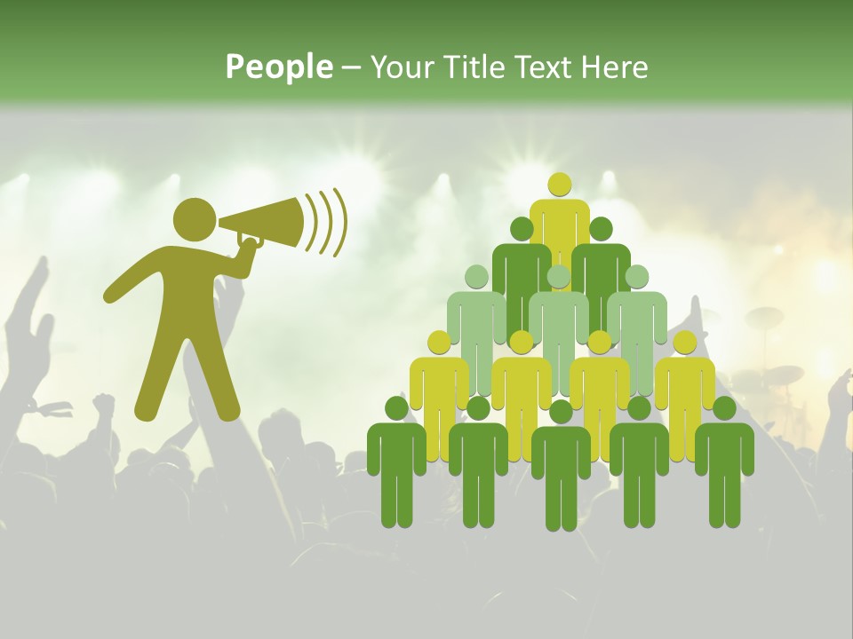 Menschenmenge Ereignis Nacht PowerPoint Template