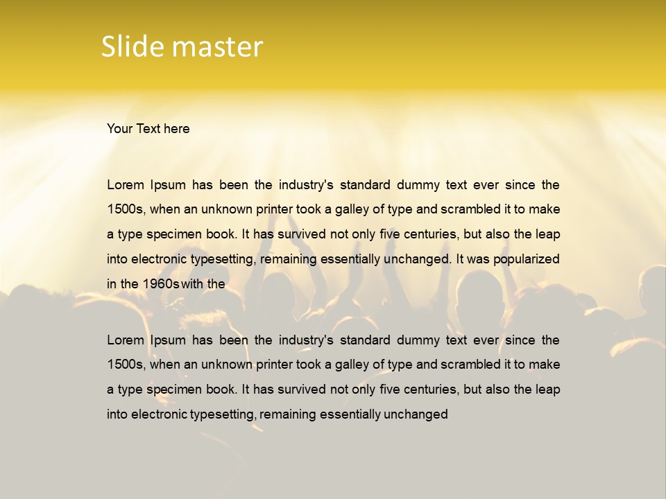 Nachtleben Live Jubeln PowerPoint Template