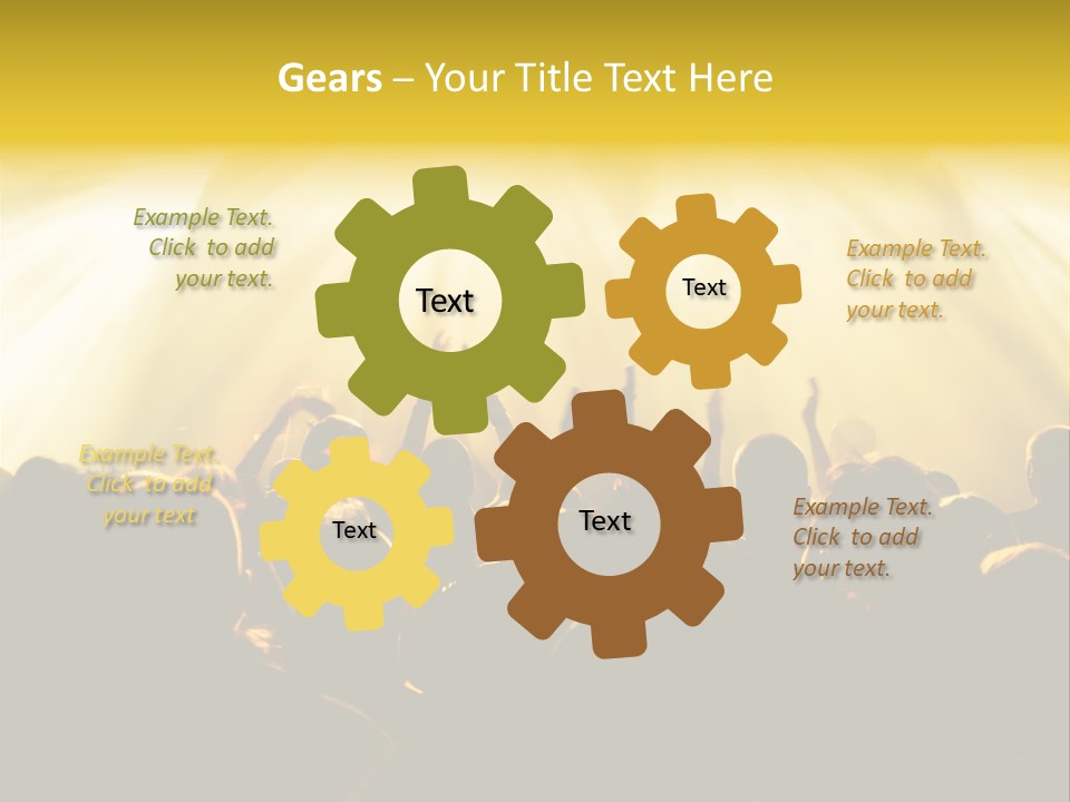 Nachtleben Live Jubeln PowerPoint Template