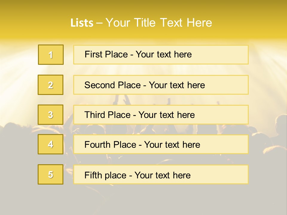 Nachtleben Live Jubeln PowerPoint Template