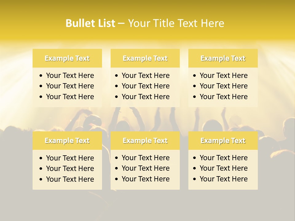 Nachtleben Live Jubeln PowerPoint Template