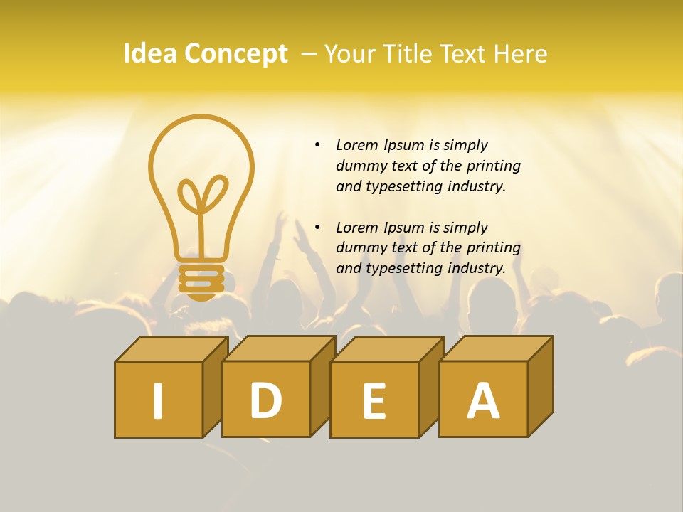 Nachtleben Live Jubeln PowerPoint Template