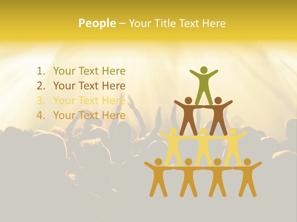 Nachtleben Live Jubeln PowerPoint Template