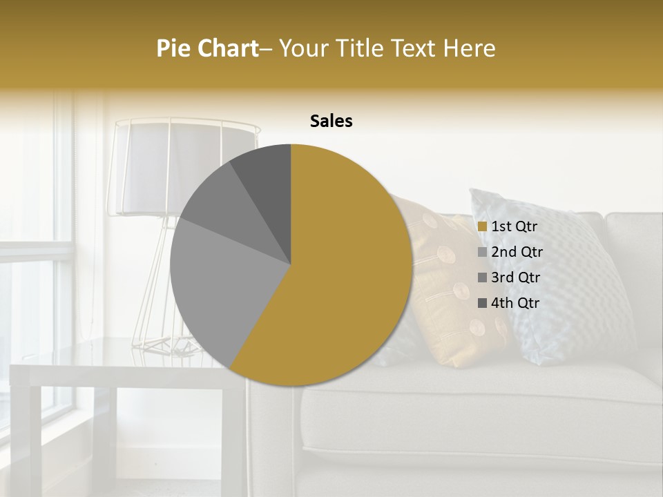 Cushions Blue Closeup PowerPoint Template