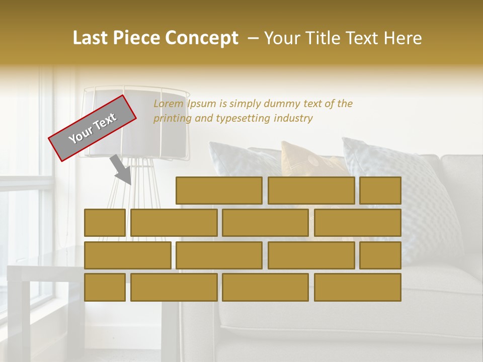 Cushions Blue Closeup PowerPoint Template