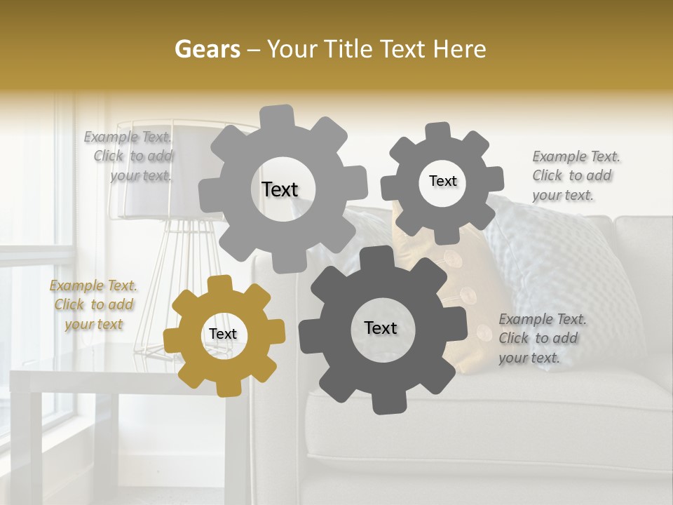 Cushions Blue Closeup PowerPoint Template