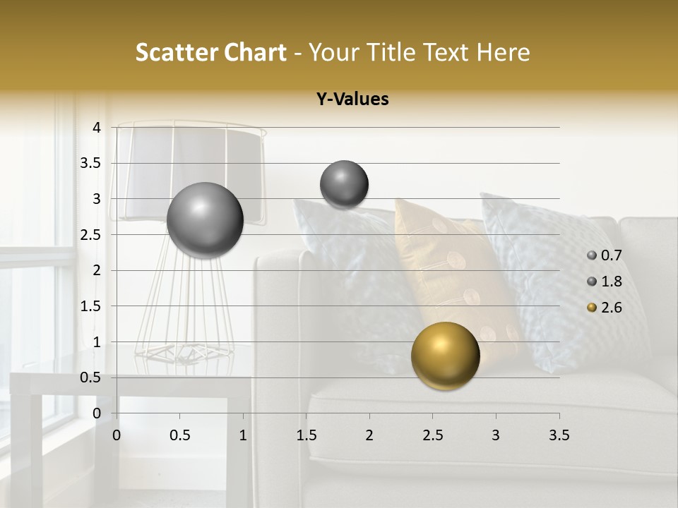 Cushions Blue Closeup PowerPoint Template