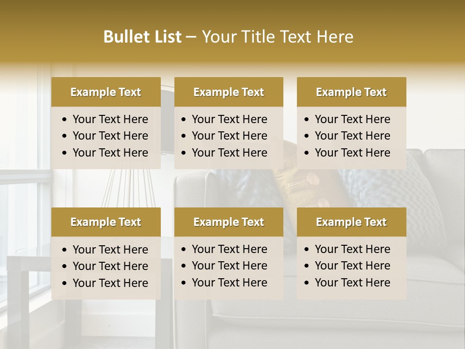 Cushions Blue Closeup PowerPoint Template