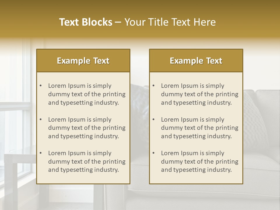 Cushions Blue Closeup PowerPoint Template