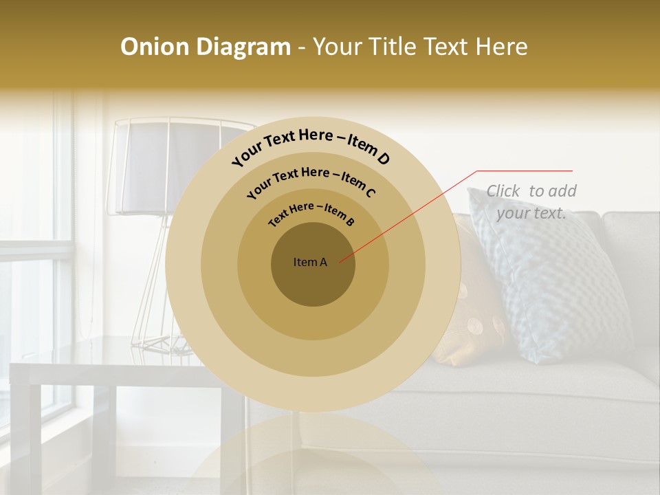 Cushions Blue Closeup PowerPoint Template