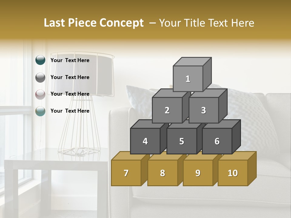 Cushions Blue Closeup PowerPoint Template