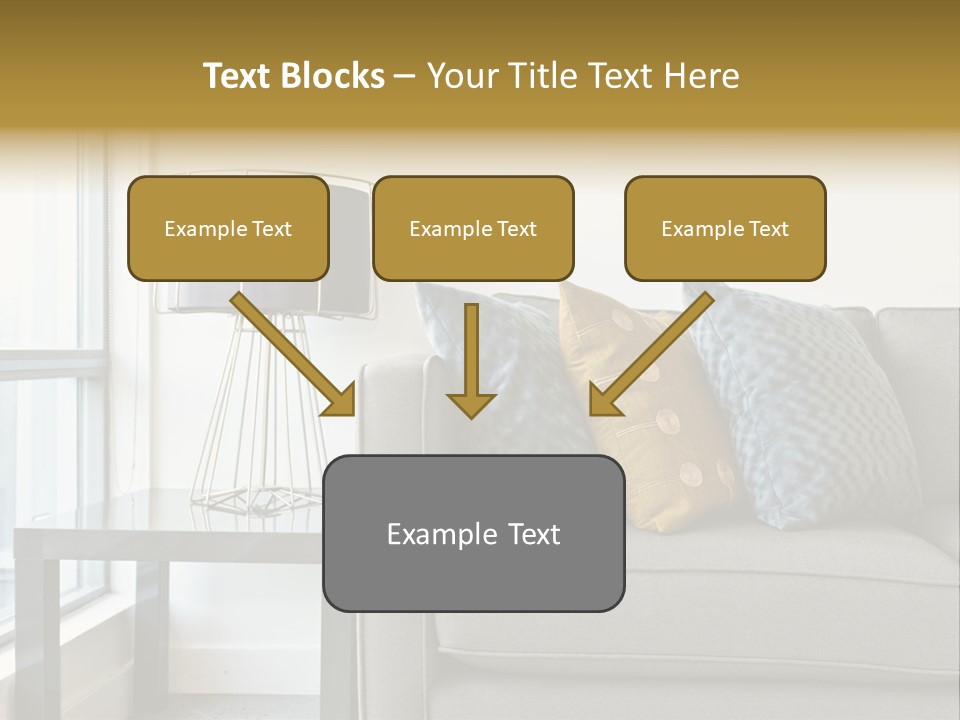 Cushions Blue Closeup PowerPoint Template