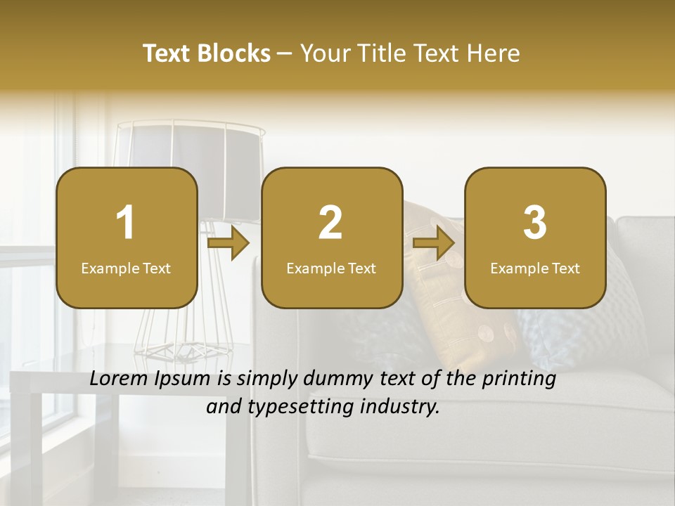 Cushions Blue Closeup PowerPoint Template