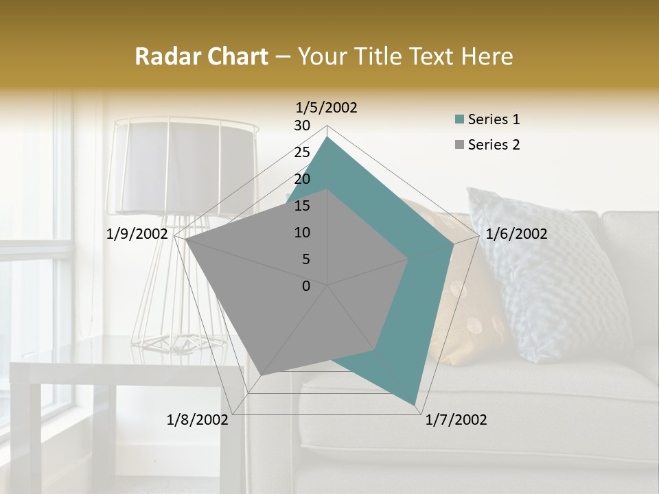 Cushions Blue Closeup PowerPoint Template