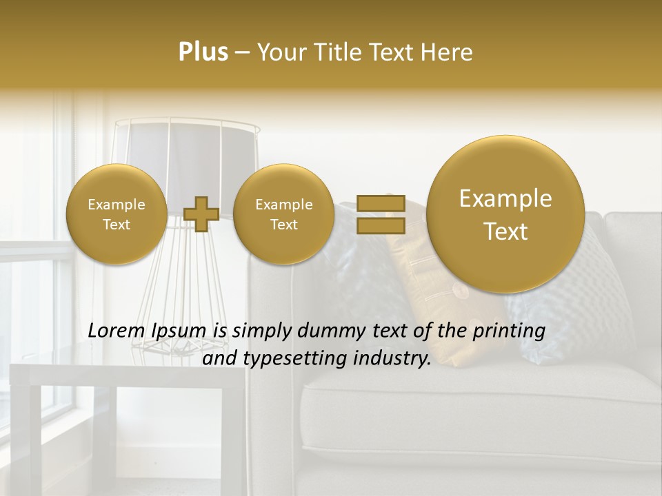 Cushions Blue Closeup PowerPoint Template