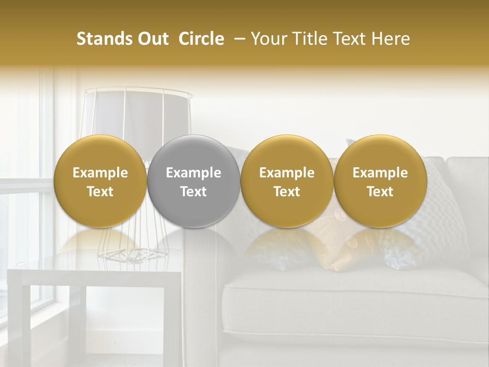 Cushions Blue Closeup PowerPoint Template