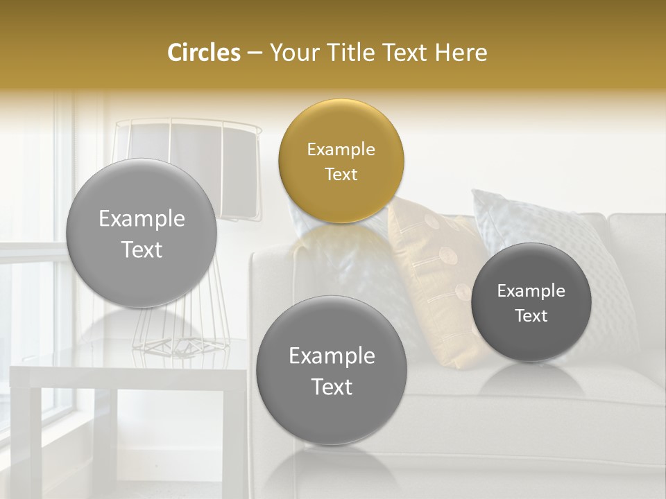 Cushions Blue Closeup PowerPoint Template