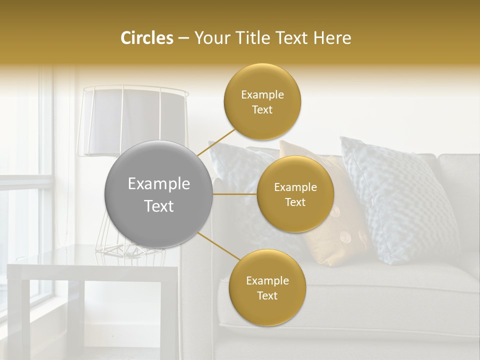 Cushions Blue Closeup PowerPoint Template