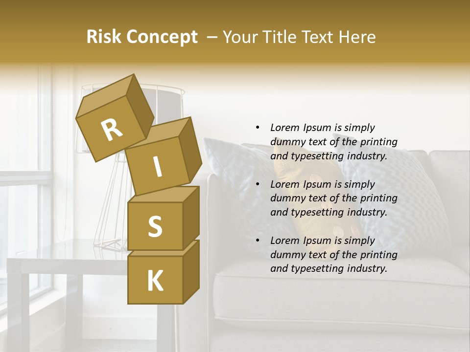 Cushions Blue Closeup PowerPoint Template