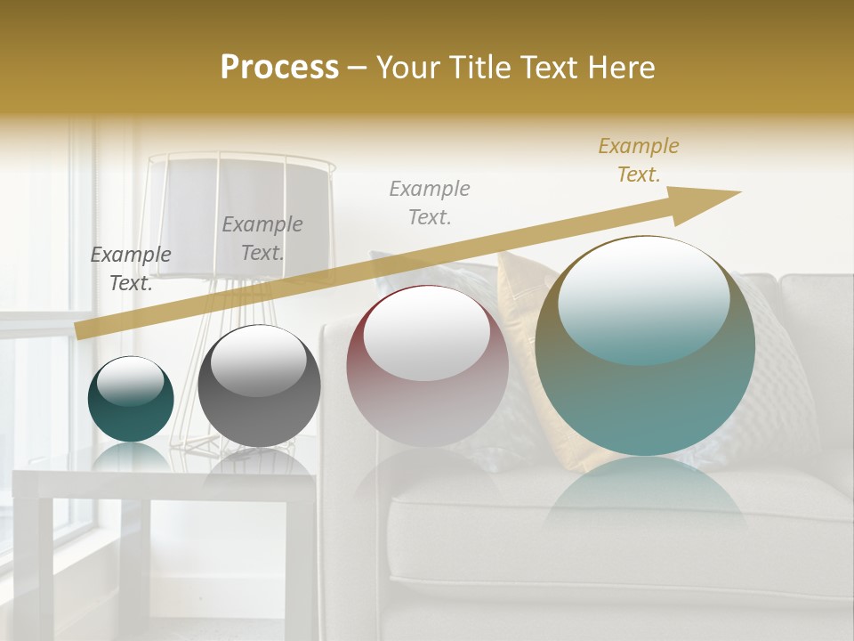 Cushions Blue Closeup PowerPoint Template