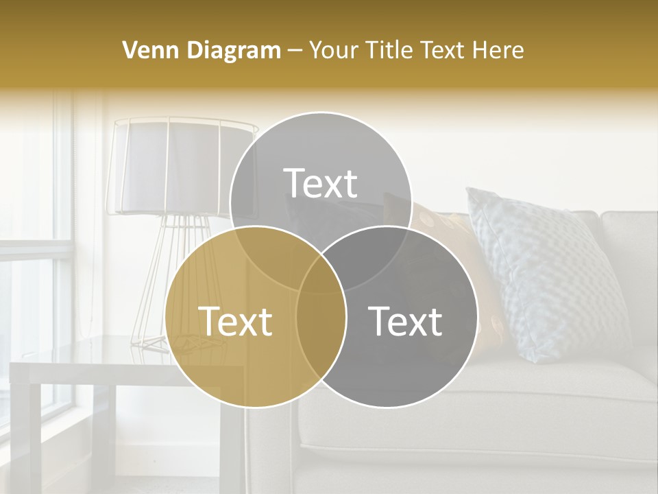 Cushions Blue Closeup PowerPoint Template