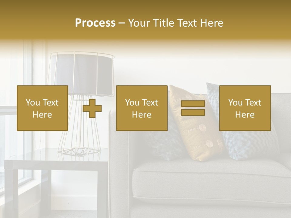 Cushions Blue Closeup PowerPoint Template