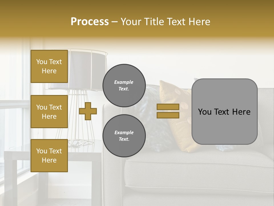 Cushions Blue Closeup PowerPoint Template