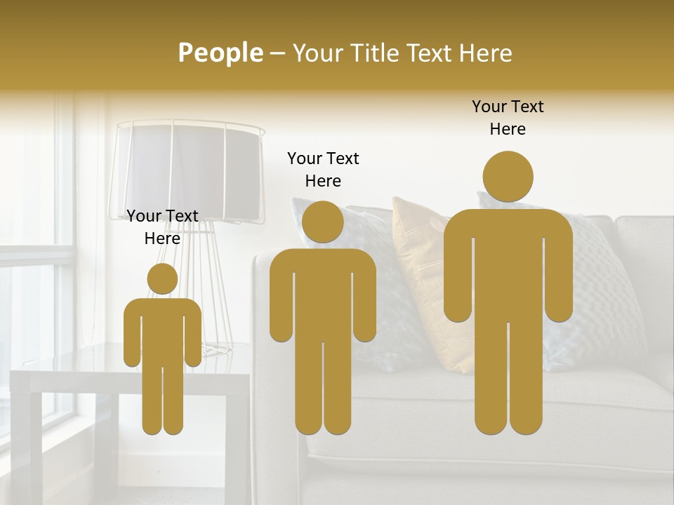 Cushions Blue Closeup PowerPoint Template